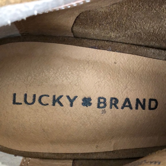 8.5 Lucky Brand Suede Peep-Toe Heels (3-Inch) - Picture 3 of 5